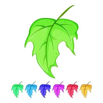 Canada maple leaf cartoon vector graphic Stock Illustration