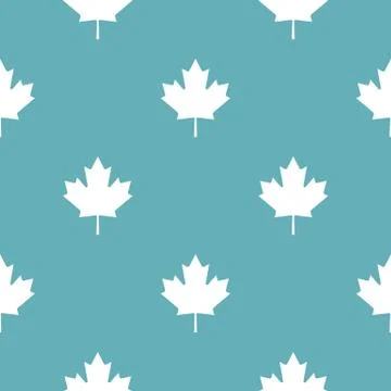Canada maple leaf pattern seamless blue Stock Illustration