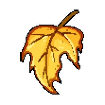 Canada maple leaf pixel art vector illustration Stock Illustration