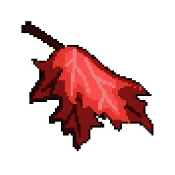 Canada maple leaf pixel art vector illustration Stock Illustration