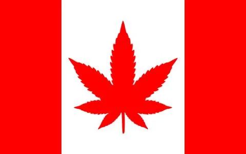 Canada marihuana flag Stock Illustration