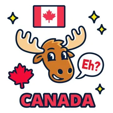 Canada Moose design elements illustration Stock Illustration