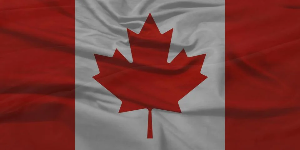 Canada   Moving flag texture background Stock Photos