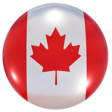 Canada national flag button Stock Illustration