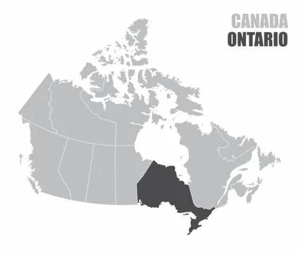 Canada Ontario map Stock Illustration