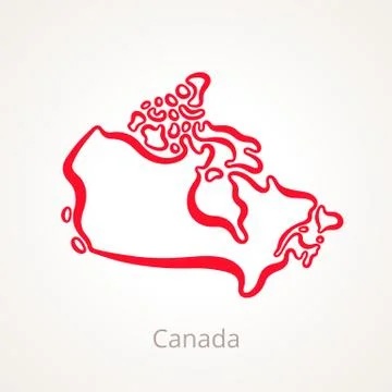 Canada - Outline Map Illustrazione stock