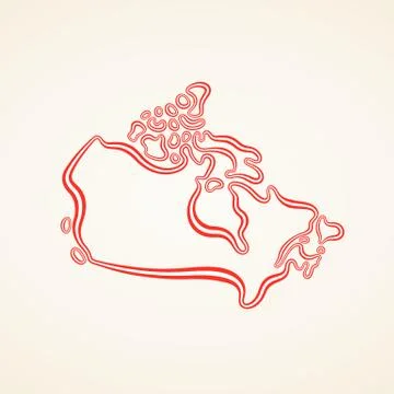 Canada - Outline Map Stock Illustration
