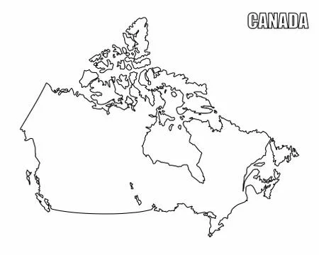 Canada outline map Stock Illustration