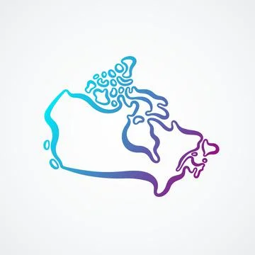 Canada - Outline Map Stock Illustration