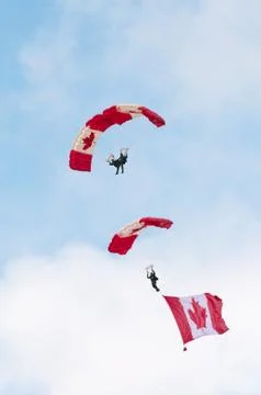 Canada Parachute Flag Stock Photos