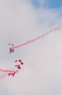 Canada Parachute Flag Stock Photos