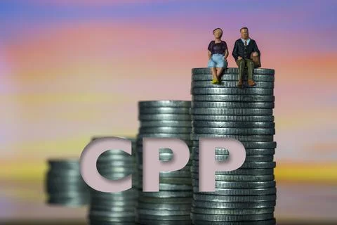 Canada Pension Plan concept. Stock Photos