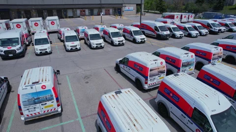 Canada Post delivery vans parking is Canadas national postal service, a Cro.. Stock Footage 336327631