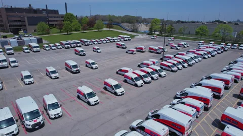 Canada Post delivery vans parking is Canadas national postal service, a Cro.. Stock Footage 336328749