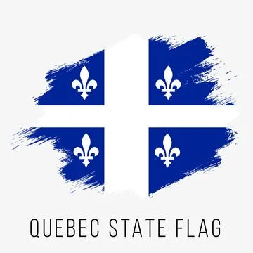 Canada Province Quebec Vector Flag Design Template Stock Illustration