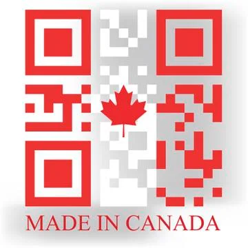 Canada qr code flag, vector 库存插图