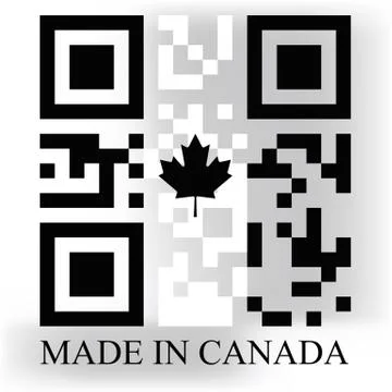Canada qr code flag, vector Stock Illustration