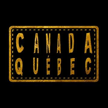 Canada Quebec City Seal Map Design Stock Illustration