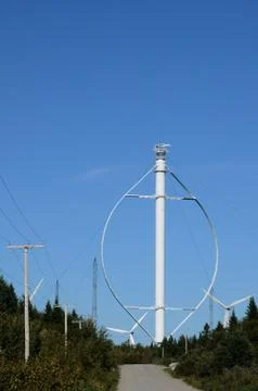 Canada, Quebec, wind generator in Cap Chat in Gaspesie Stock Photos