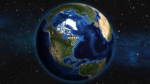 CANADA QUEBEC ZOOM IN FROM SPACE Stock Footage 115544140