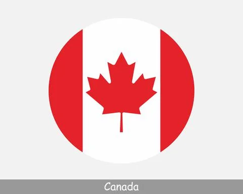 Canada Round Flag Stock Illustration