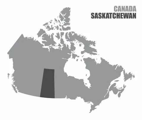 Canada Saskatchewan map Stock Illustration