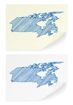 Canada scribble map Stock Illustration