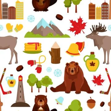 Canada seamless pattern Stockillustratie