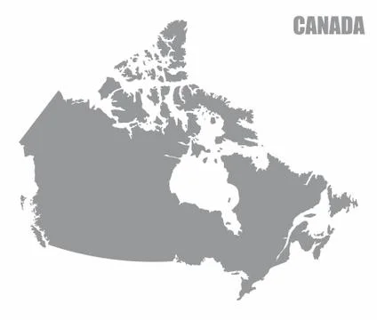 Canada silhouette map Stock Illustration