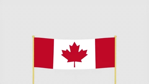 CANADA Simple Animate Flag Video stock 162833093