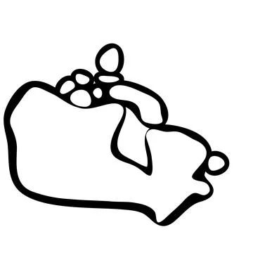 Canada simplified vector map 스톡 일러스트