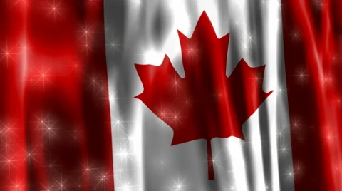 Canada Sparkling Flag Stock-Footage 882937