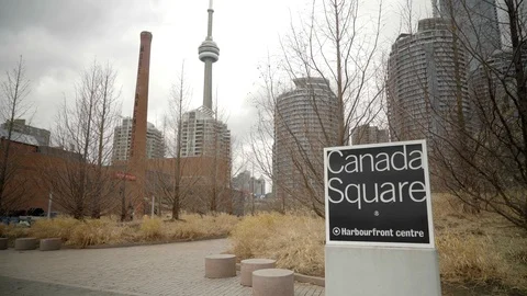 Canada Square Sign Stock Footage 106058914