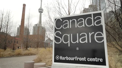 Canada Square Sign Stock Footage 106059061