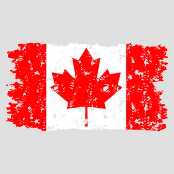 Canada stamp flag isolated. Texture grunge vector Stock Illustration