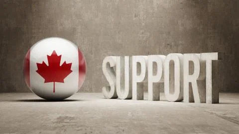 Canada. Support Concept. Stock Illustration