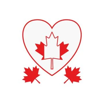 Canada symbol and maple leaf design Stock Illustration