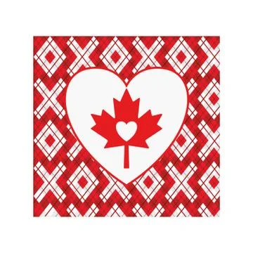 Canada symbol and maple leaf design Stock Illustration