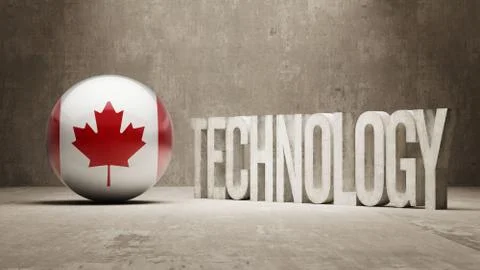 Canada. Technology Concept. Stock Illustration