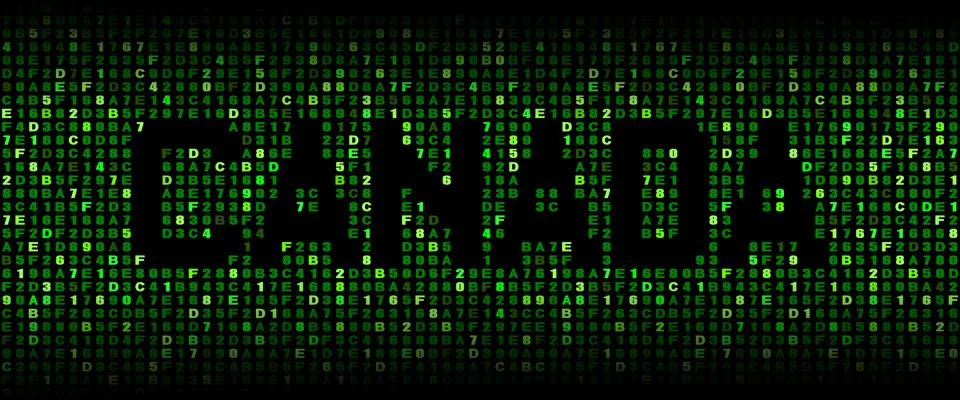 Canada text on hex code illustration Stock Illustration