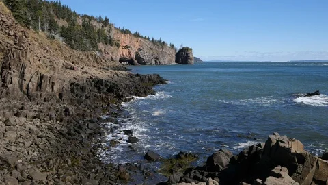 Canada a time lapse view of high to low tide on the Bay of Fundy Stock Footage 95393347