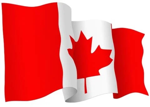 Canada vector flag isolated on white. Stock Illustration