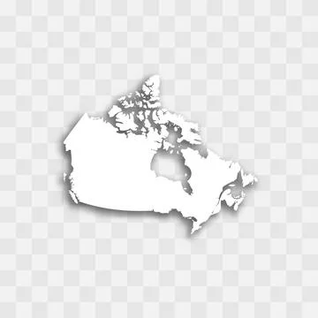 Canada vector map silhouette Stock Illustration