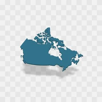 Canada vector map silhouette Stock Illustration