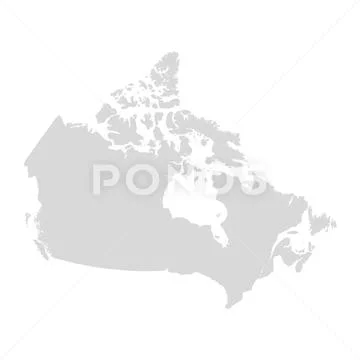 Canada vector map state. Canada territory map country border: Royalty ...