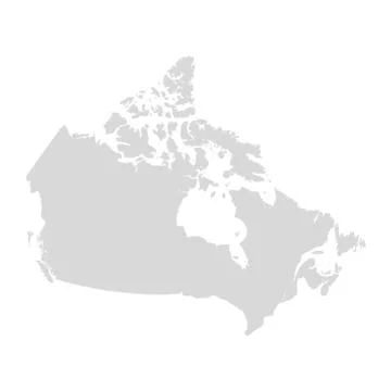 Canada vector map state. Canada territory map country border Stock Illustration