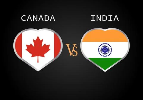 Canada vs India Stock Illustration