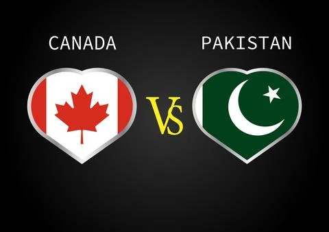 Canada Vs Pakistan 库存插图