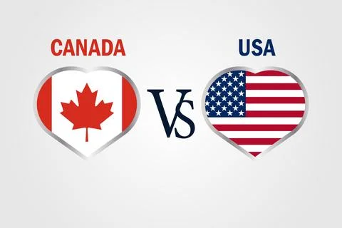Canada VS USA Stock Illustration
