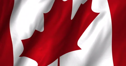 Canada Waving Flag-4K Stock Footage 46599698